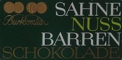 Burkbrau poziom sahne nuss barren schokolade